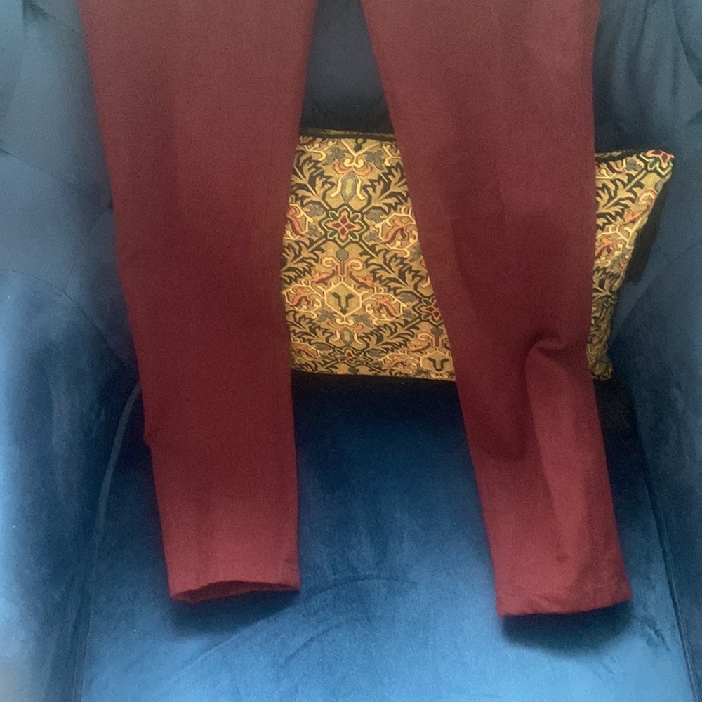 Maroon Skinny Pants Size 0 Women Ankle Slim Small Burgundy Red Banana Republic - Picture 8 of 9